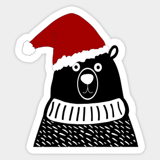 Santa Bear Sticker